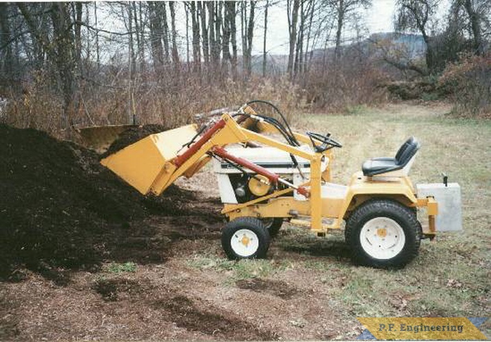 A Cub Cadet with newly upgraded 1000-pound spindles