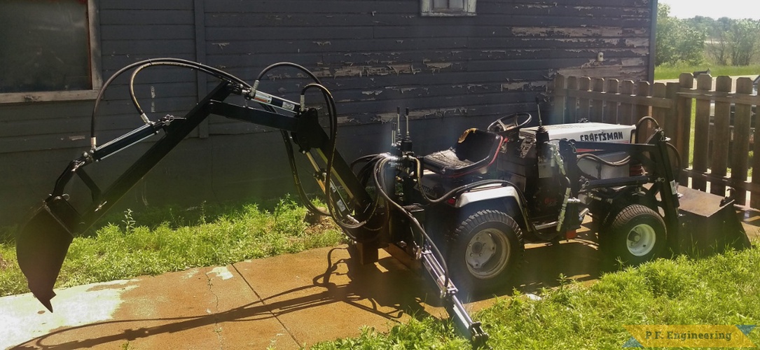 Dennis B., Cedar, MN Sears Craftsman GT5000 micro hoe | Sears Craftsman loader and micro hoe by Dennis Burnavik, Cedar, MN