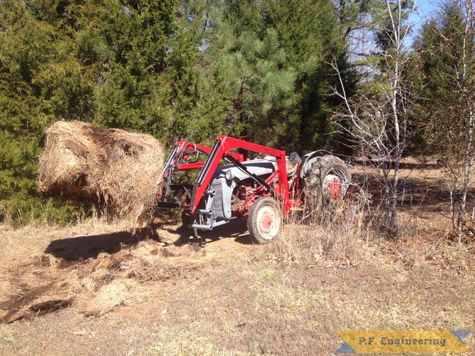 Derrick D. Ford N loader | Ford 9N loader with bale spear