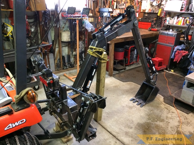 Mark J., Kubota BX2200 backhoe | Kubota BX2200 boom arm fabrication by Mark J.