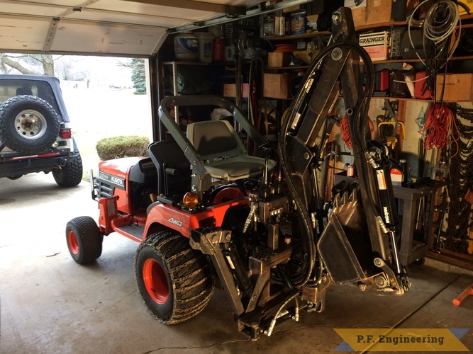 Mark J., Kubota BX2200 backhoe | Kubota BX2200 micro hoe on the tractor by Mark J.