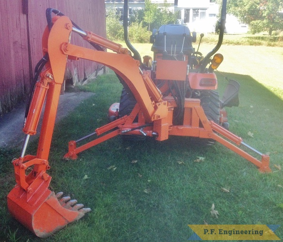 Rob A., Kubota BX2370 Micro Hoe in Hadley, MA | Kubota BX 2370 Micro hoe backhoe rear by Rob A., Hadley, MA