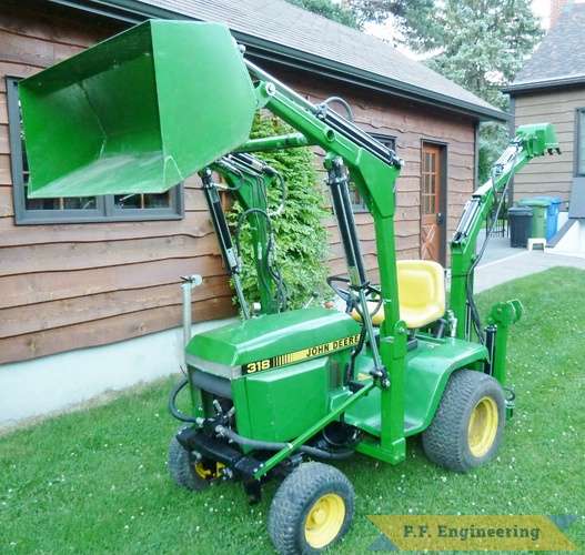 Walter K., Pointe Claire, Quebec. John Deere 318 Micro Hoe and loader | John Deere 318 Front End Loader Micro Hoe by Walter K., Pointe Claire, Quebec, CN