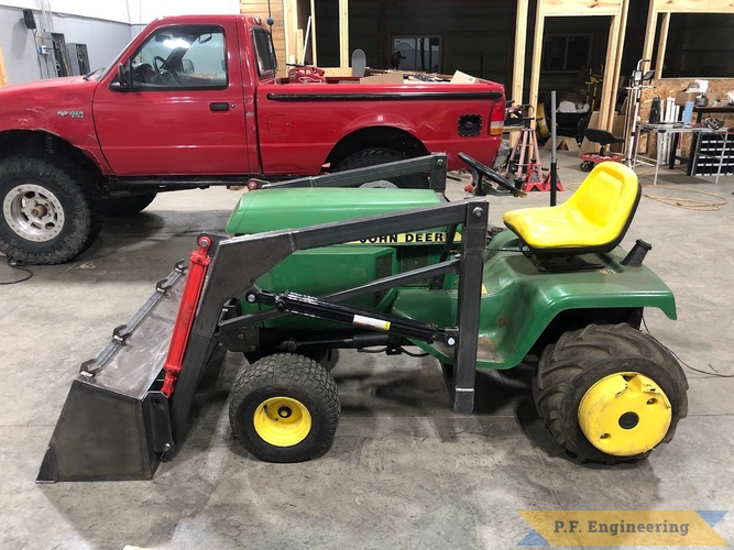 Dan W., Eureka IL, Front-end Loader | Dan W. Eureka IL John Deere 420 front end loader left side view