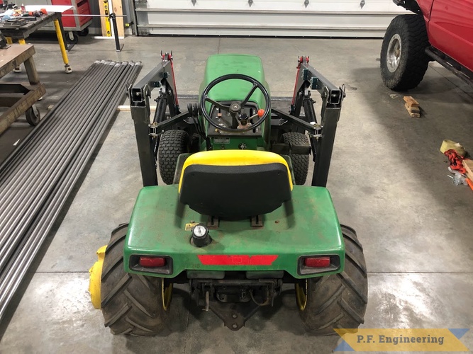 Dan W., Eureka IL, Front-end Loader | John Deere 420 front end loader rear view