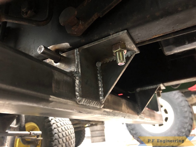 Dan W., Eureka IL, Front-end Loader | John Deere 420 subframe bloted through the tractor frame