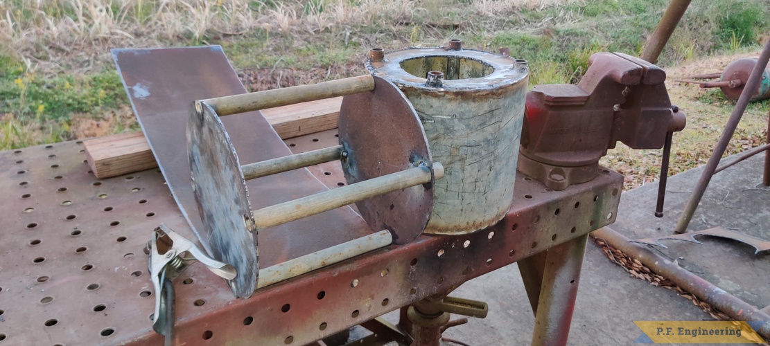 Don A. from Thibodaux, LA and his Wheelhorse 310-8 loader | Don A. and his Wheelhorse 310-8 loader in Thibodaux, LA making some wheel weights