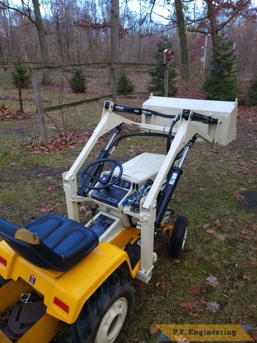 Eric D. in Friedens, PA 1976 Cub Cadet 1200 | Eric D. Friedens, PA 1976 Cub Cadet 1200 front end loader right rear view2