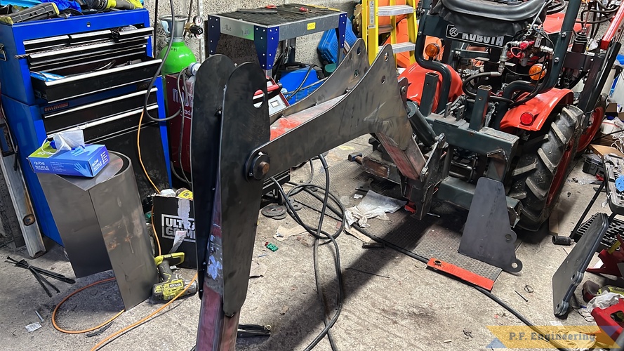 Robert B. in Ireland and his Kubota B6000 Micro Hoe | Robert B. in Ireland building his micro hoe for a Kubota B6000 boom 2