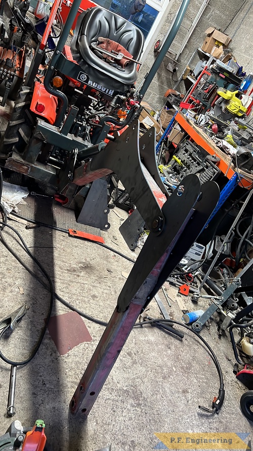 Robert B. in Ireland and his Kubota B6000 Micro Hoe | Robert B. in Ireland building his micro hoe for a Kubota B6000 boom view