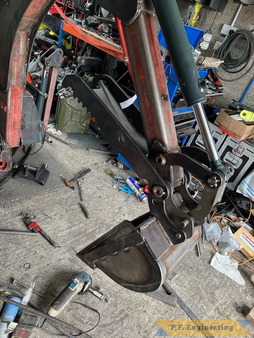 Robert B. in Ireland and his Kubota B6000 Micro Hoe | Robert B. in Ireland building his micro hoe for a Kubota B6000 clean up bucket