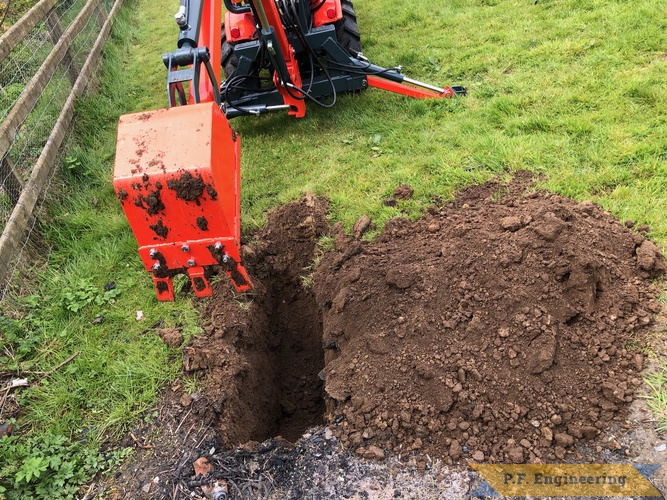 Robert B. in Ireland and his Kubota B6000 Micro Hoe | Robert B. in Ireland building his micro hoe for a Kubota B6000 test dig2