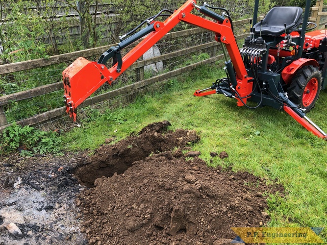 Robert B. in Ireland and his Kubota B6000 Micro Hoe | Robert B. in Ireland building his micro hoe for a Kubota B6000 test digging