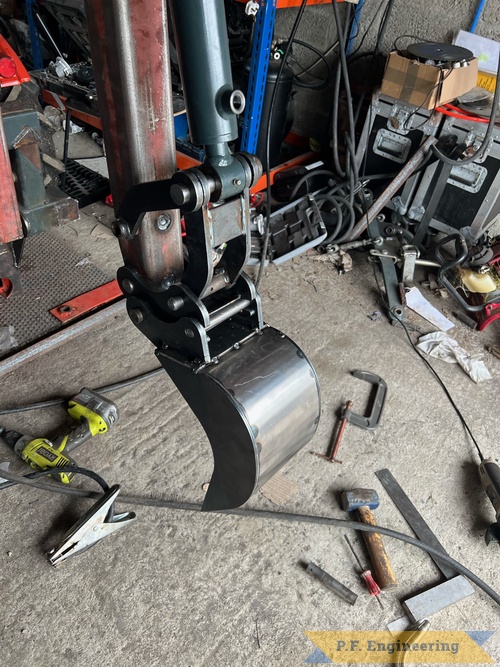 Robert B. in Ireland and his Kubota B6000 Micro Hoe | Robert B. in Ireland building his micro hoe for a Kubota B6000 trenching bucket2