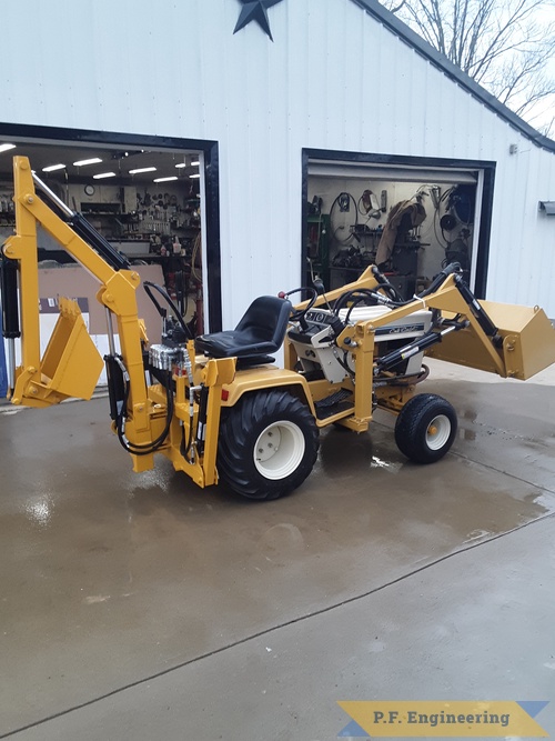 Roger Shiveley Cub Cadet Loader and Backhoe | Roger S. Cub Cadet 149 backhoe and loader right side 