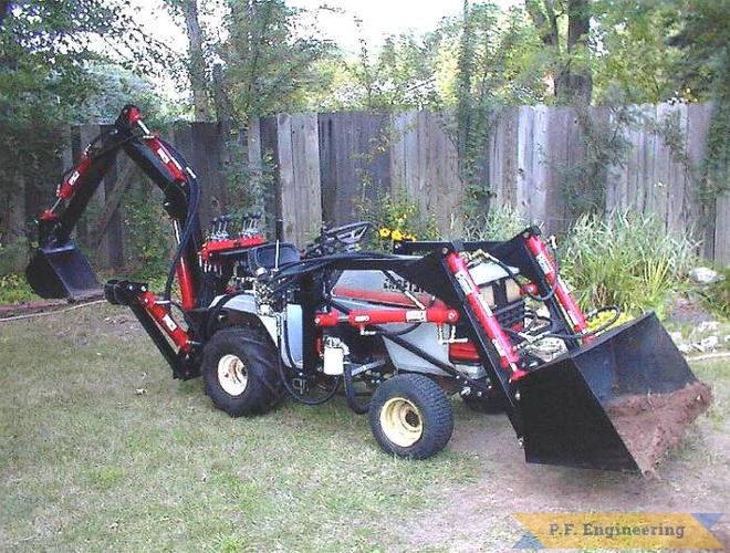 nice job on the loader (and hoe) Hank! | Sears Craftsman GT-5000 Garden Tractor Loader_2