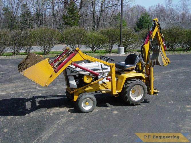 diy | cub 149 with bucket of processed gravel