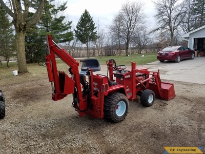 WheelHorse D series micro hoe rear view by Matt C., West Bend, WI
