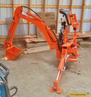 Kubota BX 2370 micro hoe off tractor left side by Rob A., Hadley, MA