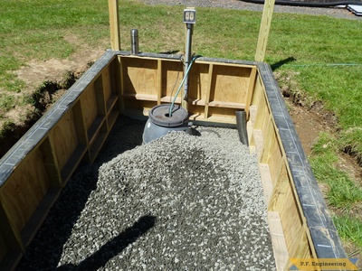 filling the inside with stone.palram 6x10 greenhouse project