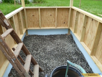 inside view of walls and insulation.palram 6 x 10 greenhouse project