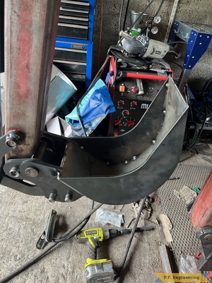 Robert B. in Ireland building his micro hoe for a Kubota B6000 trenching bucket