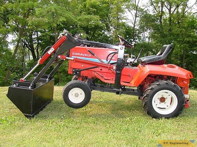 Gravely 8122 garden tractor loader_1