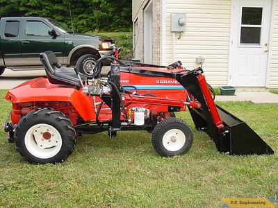 Gravely 8122 garden tractor loader_2