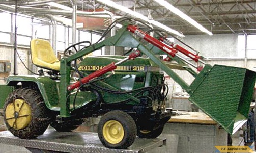 John Deere 318 garden tractor loader_2