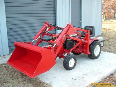 Wheel Horse 16 HP garden tractor loader _4