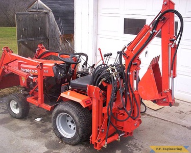 Ingersoll LGT 318 garden tractor Micro Hoe_2