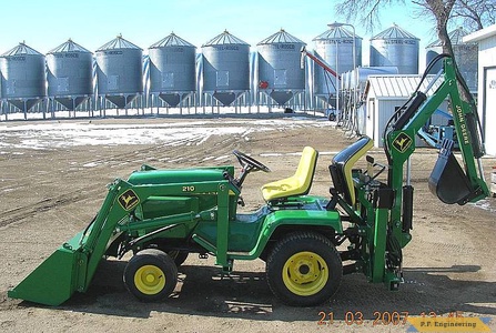 John Deere 322 Garden Tractor Micro Hoe_1