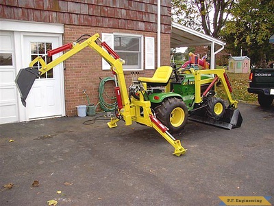 John Deere 430 garden tractor Micro Hoe_1