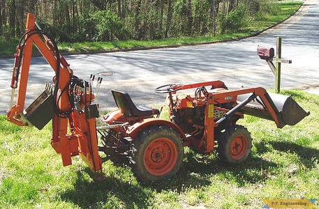 Kubota B6000 compact tractor Micro Hoe_2