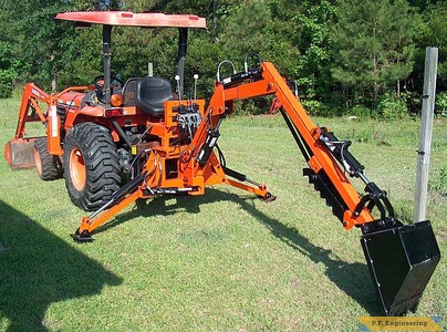 Kubota L3410 compact tractor Micro Hoe_1