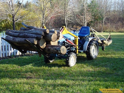 ford 1110 wth forks and finish mower