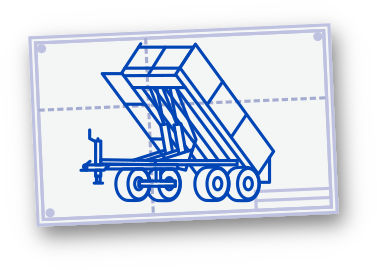 Small image of P.F. Engineering's Scissor-lift Dump Trailer Plans